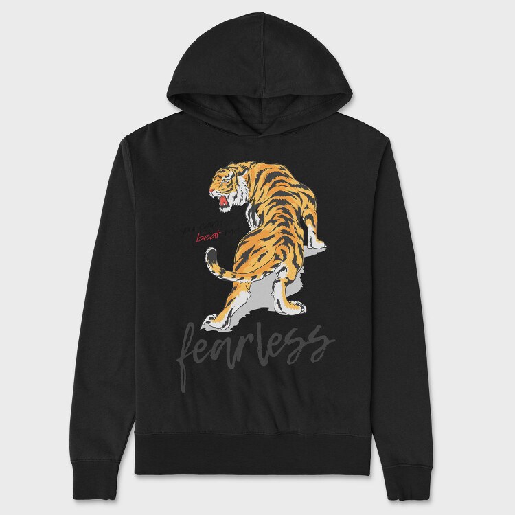 Tiger Roar Fearless, Hanorac Oversize Barbati (Unisex)