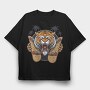 Tiger Skate Palm, Tricou Oversize Barbati (Unisex)