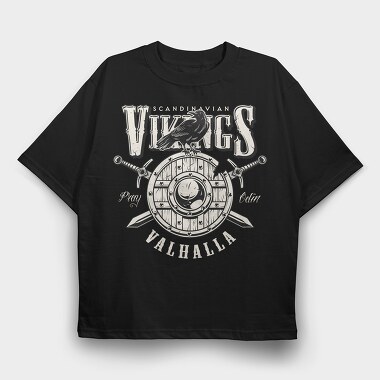 Viking Valhalla, Tricou Oversize Barbati (Unisex)