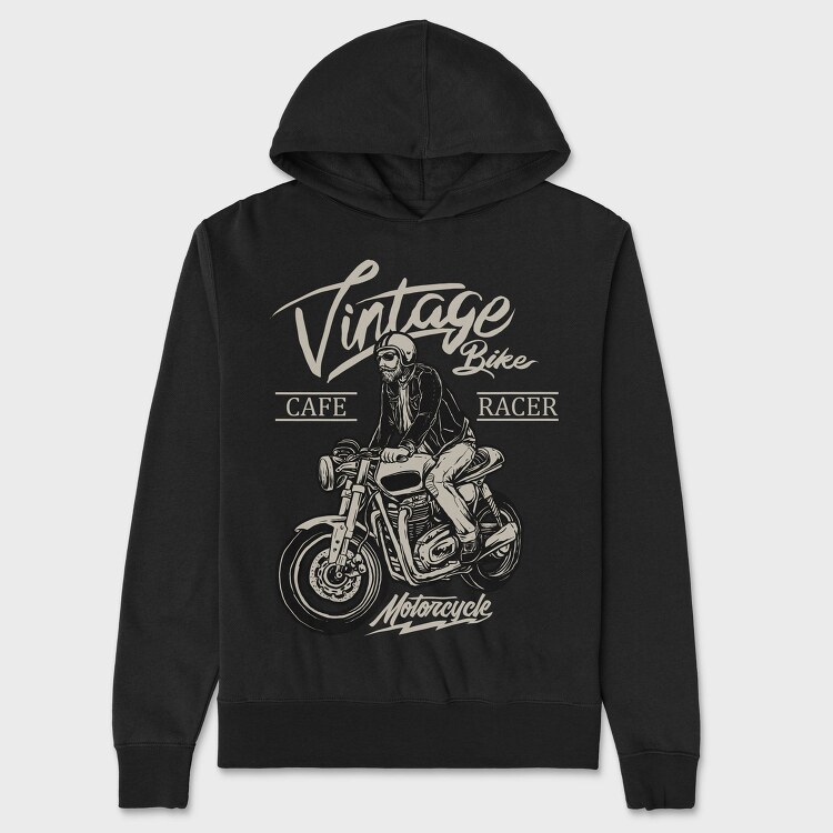 Vintage Cafe Racer, Hanorac Oversize Barbati (Unisex)