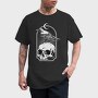Raven Moon Skull, Tricou Barbati (Unisex)