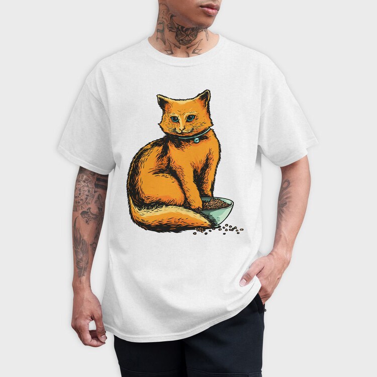 Cat Food Bowl, Tricou Barbati (Unisex)