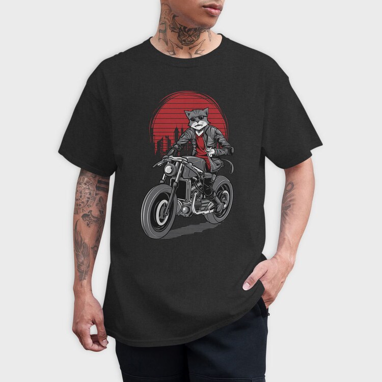 Cat Rider, Tricou Barbati (Unisex)