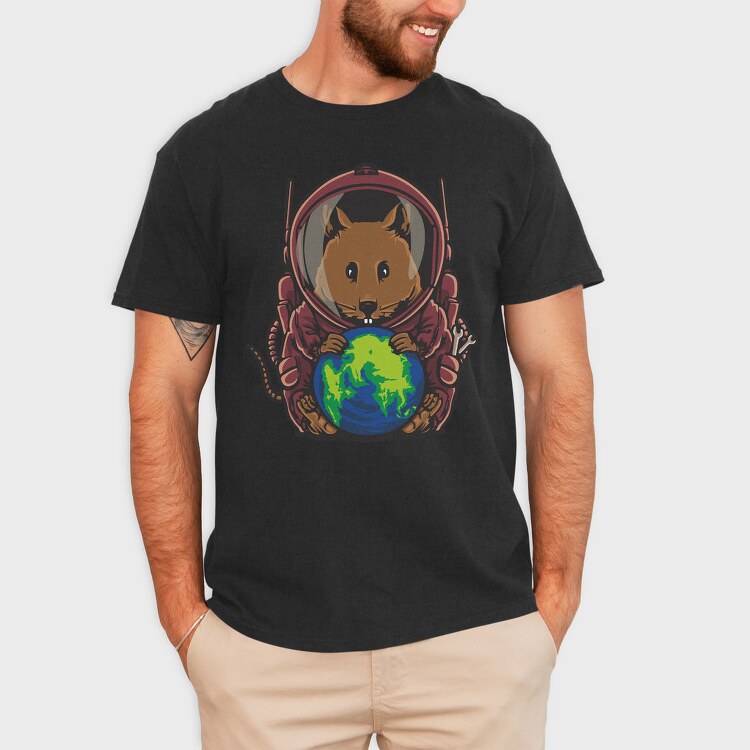 Space Squirrel Planet, Tricou Barbati (Unisex)