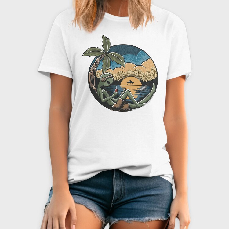 Alien Beach Lounge, Tricou Barbati (Unisex)