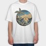Alien Beach Lounge, Tricou Oversize Barbati (Unisex)