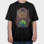 Space Squirrel Planet, Tricou Oversize Barbati (Unisex)