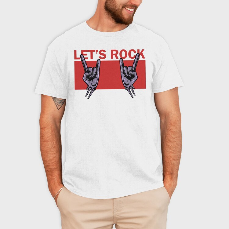 Rock On Hands, Tricou Barbati (Unisex)