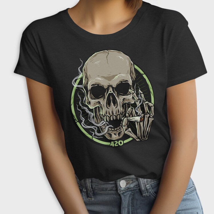 Skull 420 Smoke, Tricou Femei