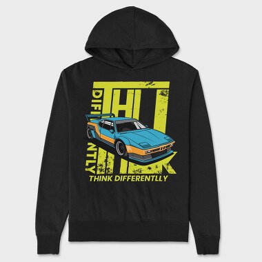 Think Differently Race Car, Hanorac Oversize Barbati (Unisex)