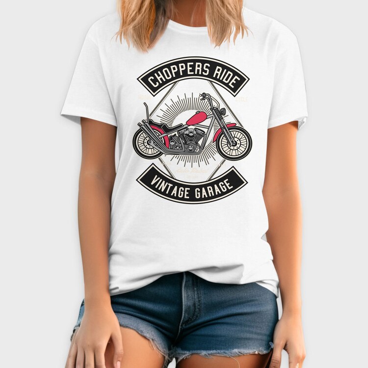 Choppers Ride Garage, Tricou Barbati (Unisex)