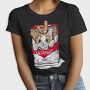 Cigarette Cat Warning, Tricou Femei
