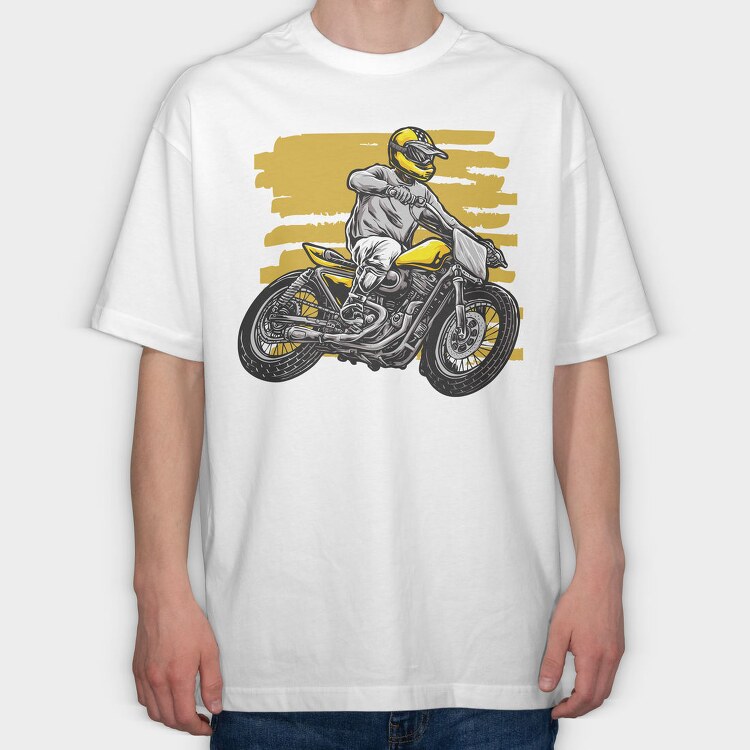 Motorcross Rider, Tricou Oversize Barbati (Unisex)