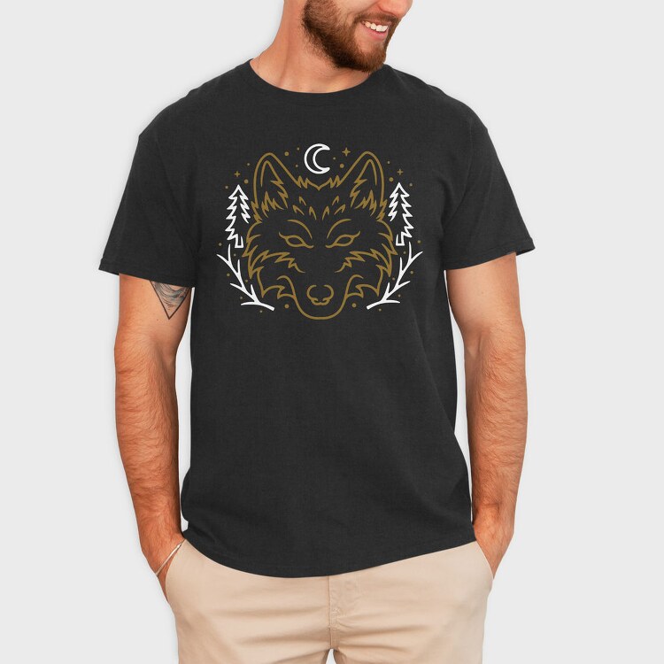 Golden Wolf Dreams, Tricou Barbati (Unisex)