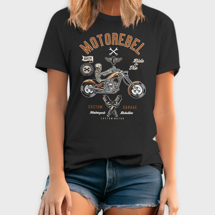 Motorcycle Rebel, Tricou Barbati (Unisex)