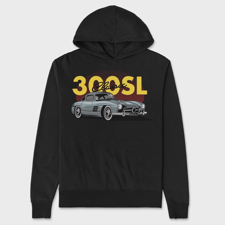 Mercedes Benz 300SL Gullwing, Hanorac Oversize Barbati (Unisex)