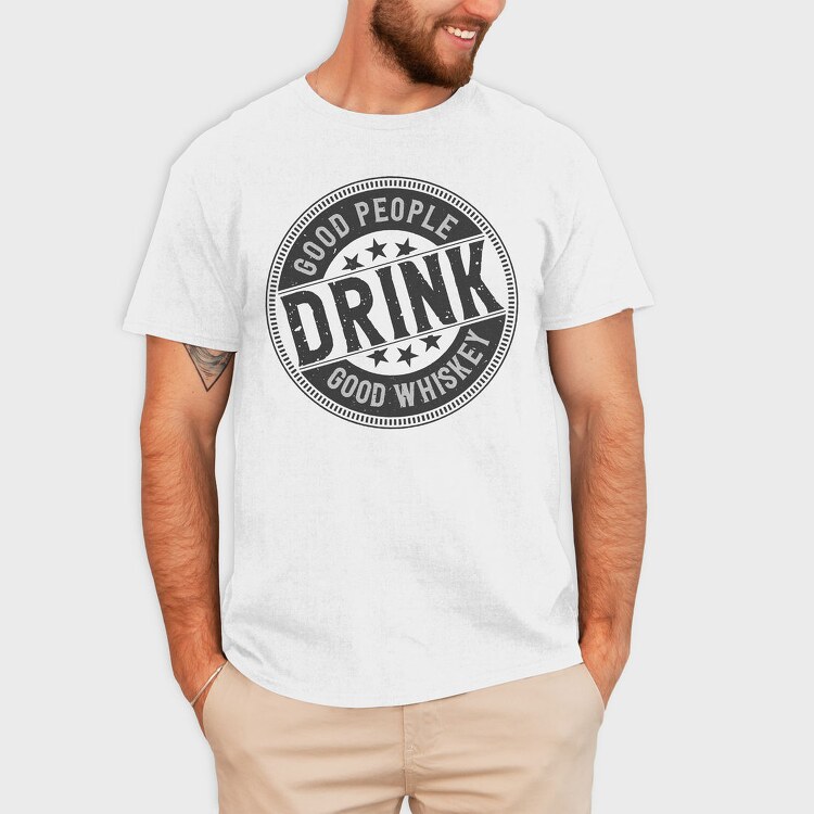 Good People Drink Whiskey, Tricou Barbati (Unisex)