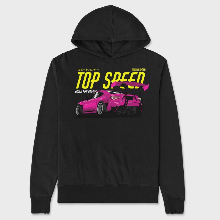 Top Speed Race Car, Hanorac Oversize Barbati (Unisex)