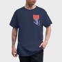 Cat Falling Pocket, Tricou Barbati (Unisex)