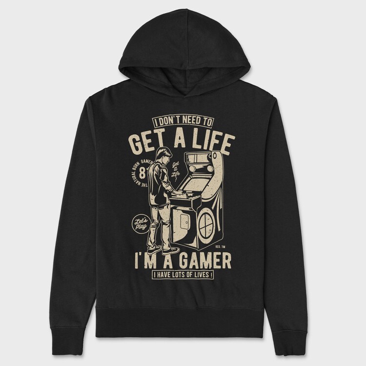 Get A Life, Hanorac Oversize Barbati (Unisex)