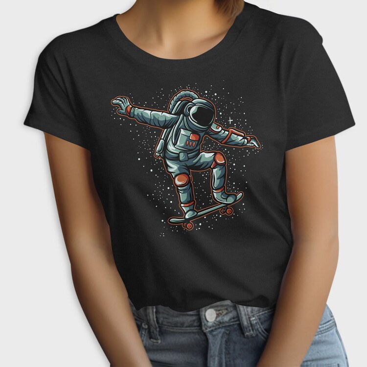 Astronaut Skateboarding, Tricou Femei