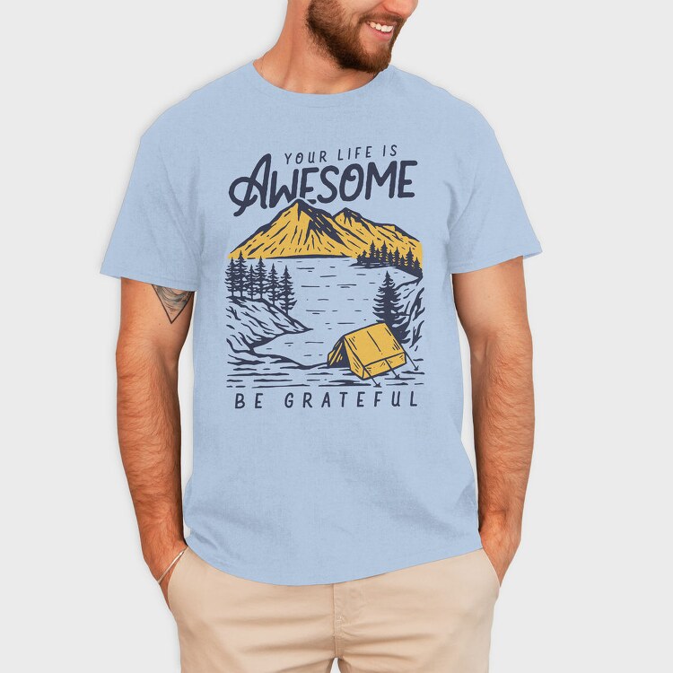 Awesome Camping Vibes, Tricou Barbati (Unisex)