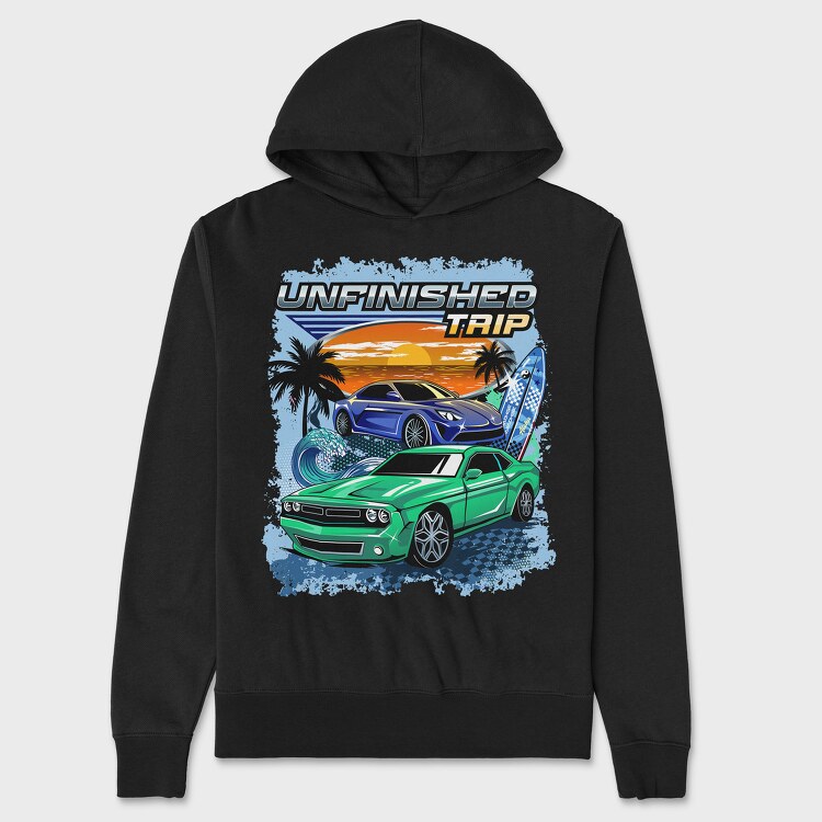 Unfinished Trip Cars, Hanorac Oversize Barbati (Unisex)