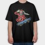 Santa Skateboarding, Tricou Oversize Barbati (Unisex)