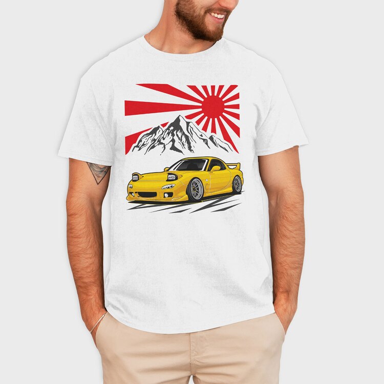 Rx7 Red Sun, Tricou Barbati (Unisex)