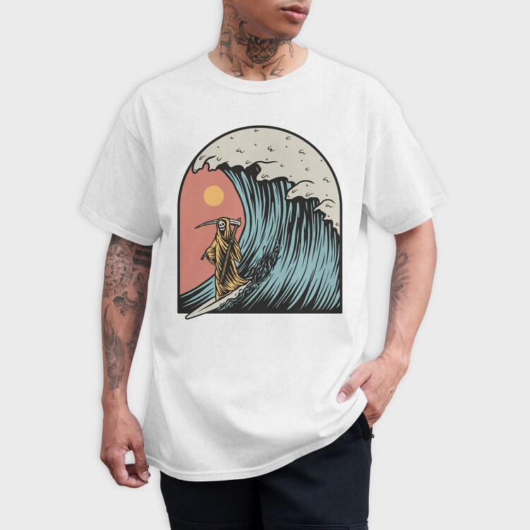 Grim Reaper Surfing, Tricou Barbati (Unisex)