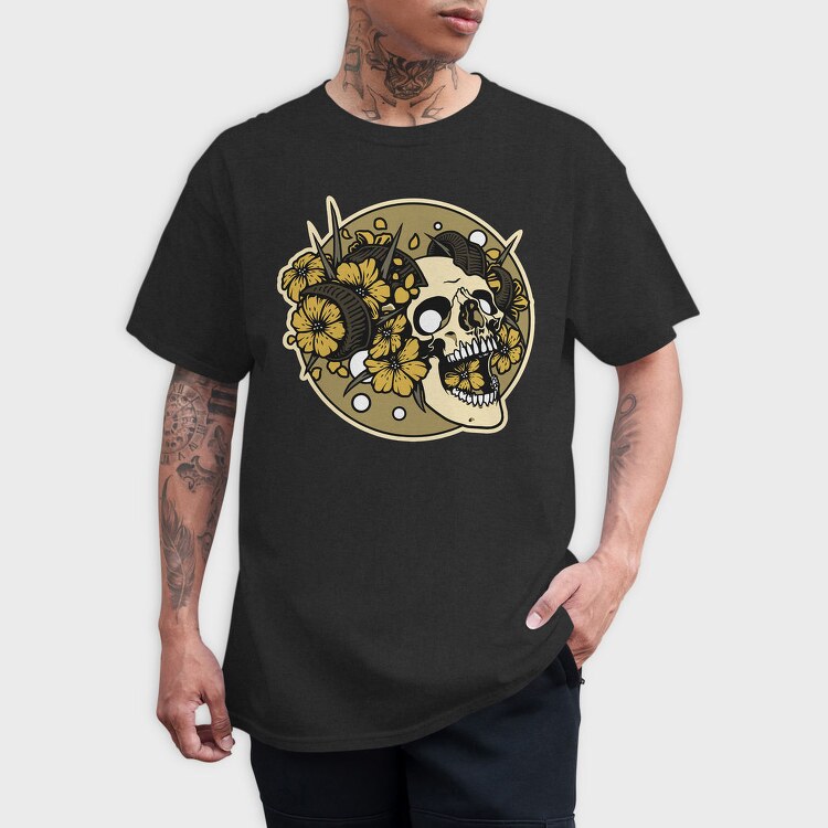 Day Of The Dead Skull, Tricou Barbati (Unisex)