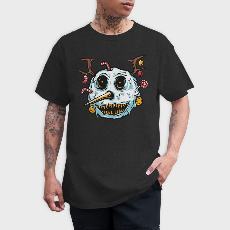 Santa Skull, Tricou Barbati (Unisex)