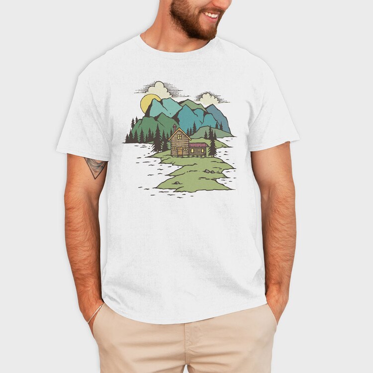 The Cabin On Lake, Tricou Barbati (Unisex)