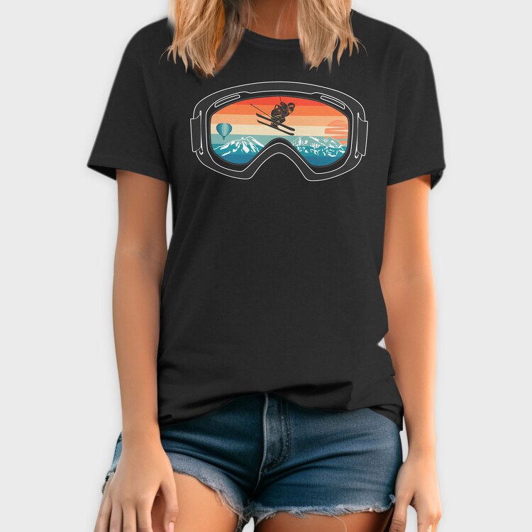 Sunset Ski Goggles, Tricou Barbati (Unisex)