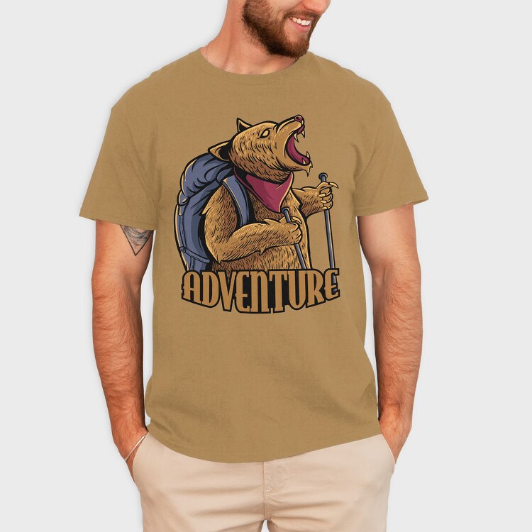 Bear Adventure Hike, Tricou Barbati (Unisex)