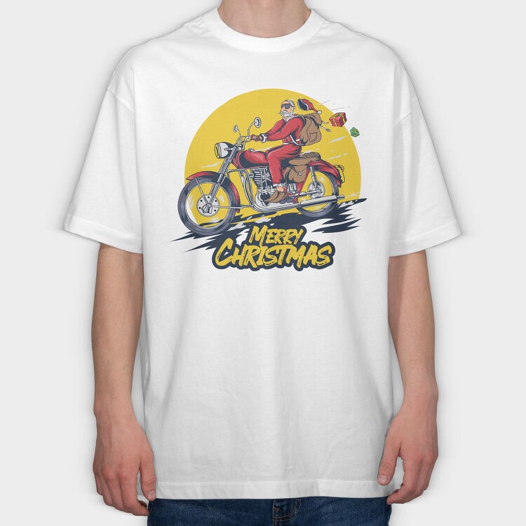 Santas Ride, Tricou Oversize Barbati (Unisex)