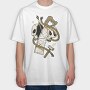 Skull Rope Brush, Tricou Oversize Barbati (Unisex)