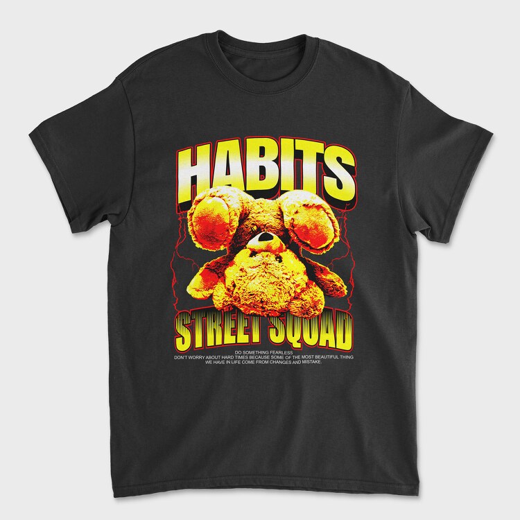 Habits Bear, Tricou Barbati (Unisex)