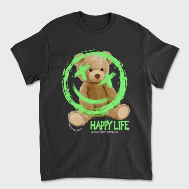 Happy Life Bear, Tricou Barbati (Unisex)