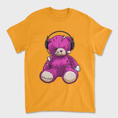 Headphones Pink Bear, Tricou Barbati (Unisex)