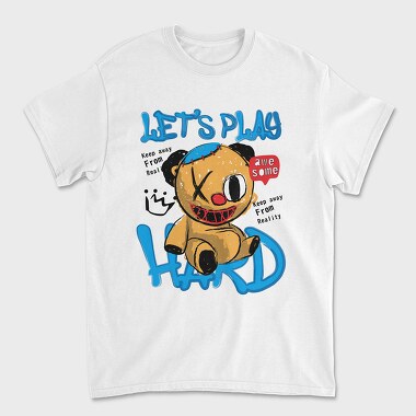 Lets Play Hard Bear, Tricou Barbati (Unisex)