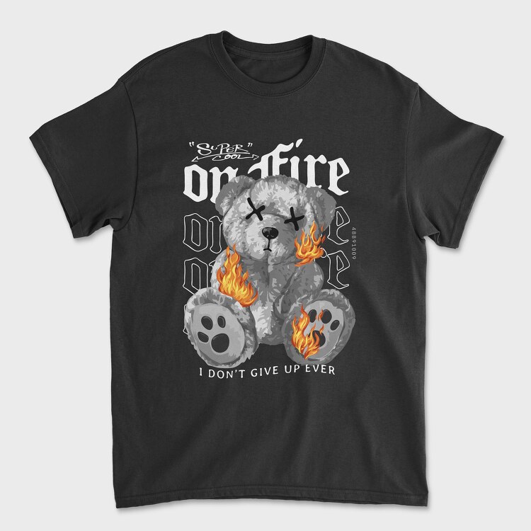 On Fire Bear, Tricou Barbati (Unisex)