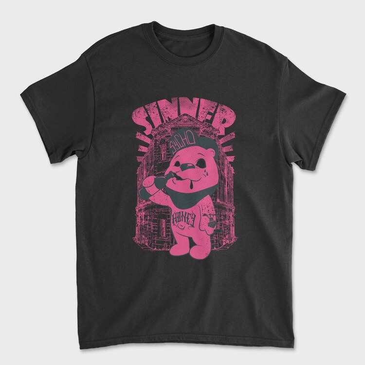 Sinner Bear, Tricou Barbati (Unisex)