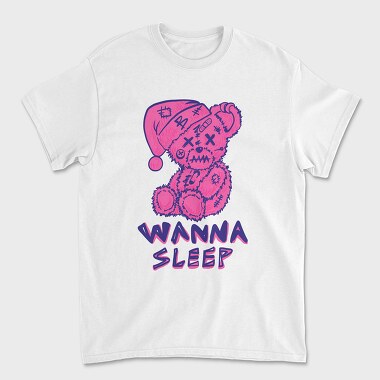 Wanna Sleep Bear, Tricou Barbati (Unisex)