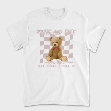 Young and Free Bear, Tricou Barbati (Unisex)