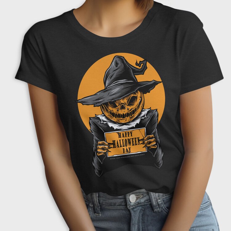 Halloween Witch Skull, Tricou Femei