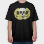 Skull Smiley, Tricou Oversize Barbati (Unisex)