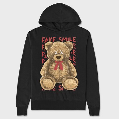 Fake Smile Bear, Hanorac Oversize Barbati (Unisex)