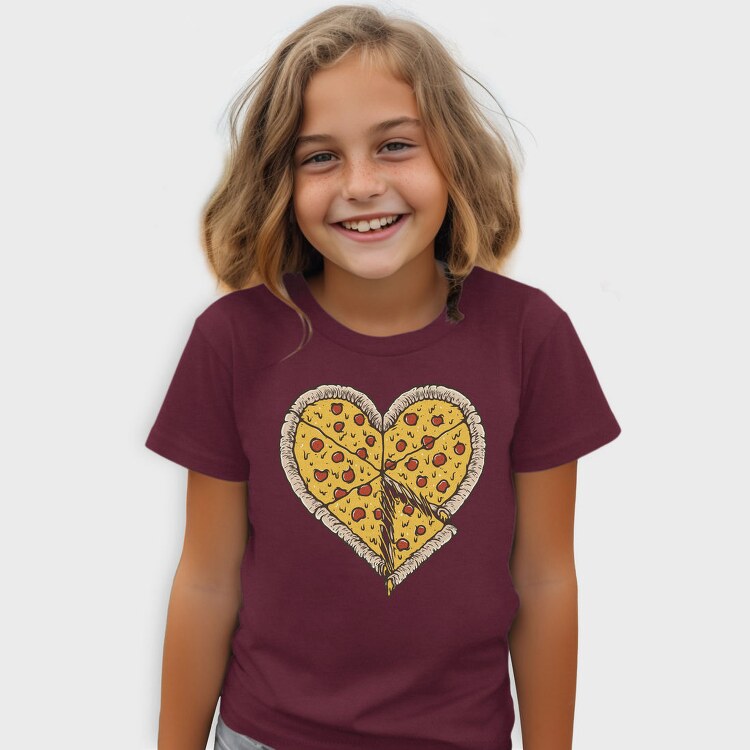 Heart Pizza Slice, Tricou Copii