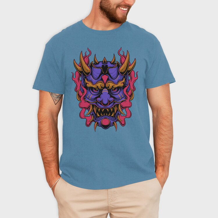 Demon Mask, Tricou Barbati (Unisex)